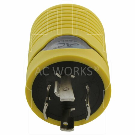 Ac Works RV Generator Adapter 4-Prong L14-20P Locking Plug to RV TT-30 RV 30A Connector RVL1420TT
